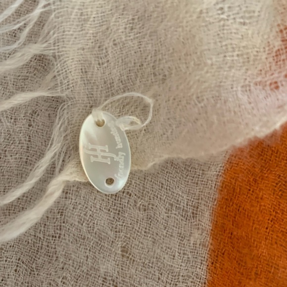 Friendly Hunting 100% Cashmere Scarf Wrap Shawl Orange Horse Guard 4' by 7' - Picture 7 of 8